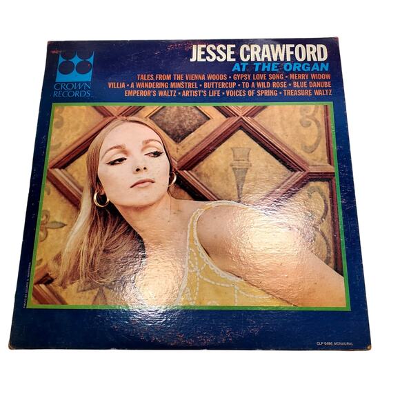 Lot of 2 Crown Vinyl Records Jesse Crawford Laras Theme Somewhere My Love 33 rpm - Picture 4 of 11